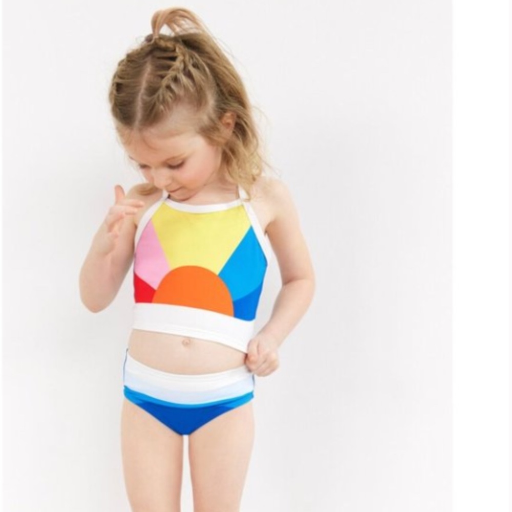 Hanna Andersson Rainbow Horizon Tankini Color block